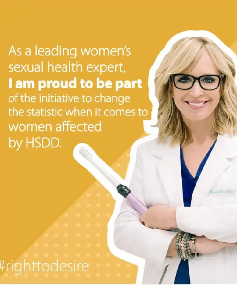 A confident Sexual Health Expert in Los Angeles advocates for women's sexual health, proudly supporting initiatives to address female sexual interest/arousal disorder (fsiad), formerly known as hypoactive sexual desire disorder (