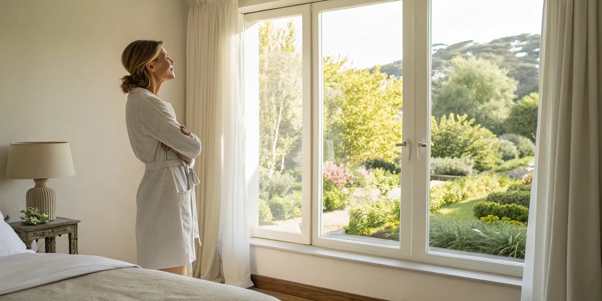 A woman feeling refreshed and focused, a key benefit of testosterone pellets for females.