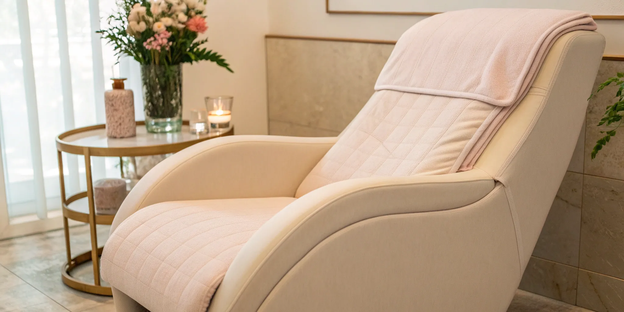 A comfortable clinic chair for an Aviva scarless labiaplasty, a procedure with a specific cost.